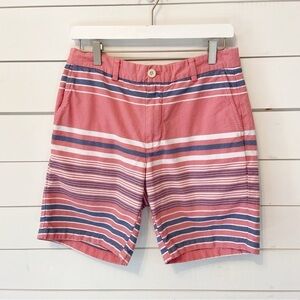 Vineyard Vines | Men’s Stripped Pink/Blue/White Cotton Breaker Shorts Size 32